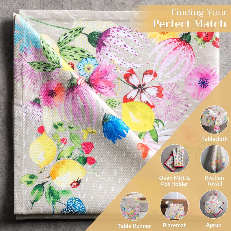 Maison d' Hermine Cloth Napkins Set of 4 100% Cotton Everyday Reusable Square Napkins Cloth Washable, Dinner, Party, Wedding, Restaurant, Spring/Summer (Jardin D'Ete - Fog, 20" x 20") - Image 5